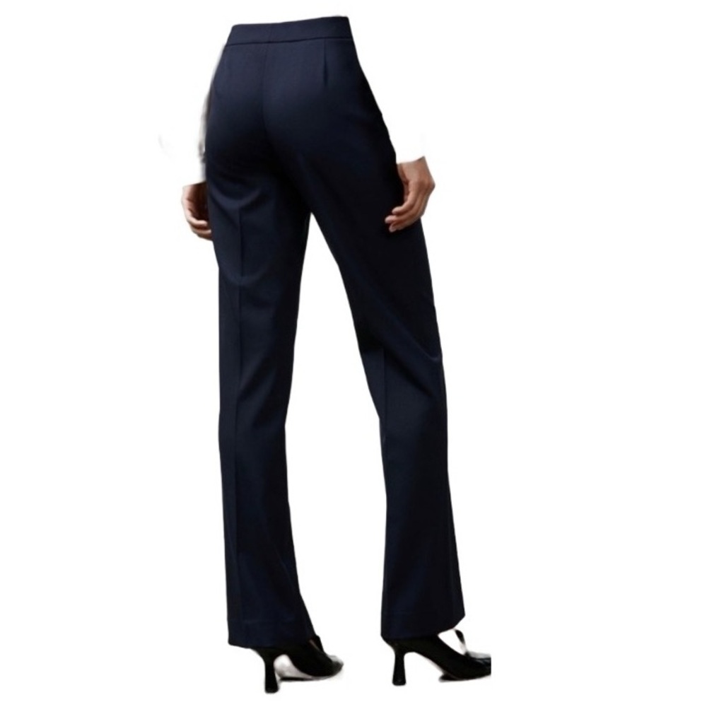 Lafayette 148 Irving Black High Waisted Straight Leg Trousers Womens Size 2 Luxe - Picture 3 of 13